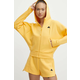 Pulover adidas Z.N.E ženski, rumena barva, s kapuco, IS3940