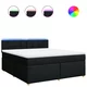 VIDAXL boxspring postelja z vzmetnico (180x200cm, blago), črn