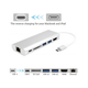 FAST ASIA Adapter konvertor TIP C na HDMI + 2xUSB 3.0 + SD+ TIP C + RJ45