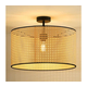 Duolla - Plafonski luster ROLLER RATTAN 1xE27/15W/230V prečnik 45 cm bež/crna