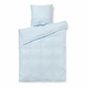 Bijelo-svijetlo plava posteljina za krevet za jednu osobu od krepa 140x200 cm Bak&Bolge – JUNA