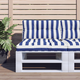 vidaXL Blazina za palete modro bele črte 80x40x12 cm blago