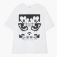 Cropp - Predimenzionirana majica s printom - white