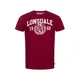 LONSDALE Majica Staxigoe temno rdeča/bela