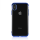 Elegance tanek silikonski ovitek za iPhone SE 2020/7/8 - prozoren z modrim robom