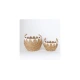 SET 2x slamene korpe bež/bela 32x16,5x18/24x23,5x26 cm
