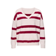 LASCANA Pulover pesek/bordo