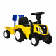 HOMCOM Otroški traktor s prikolico, grabljami in lopato, izobraževalna igrača za otroke od 12 do 36 mesecev, 91x29x44cm, rumena