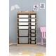 Hanah Home Višenamenska komoda Montana Xs 2D4N8U, 69 x112.2 x29.6 cm, Braon-belo-siva