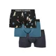 Organic X-Mas Boxer Shorts 3-Pack Teddy Aop+Jasper+Navy