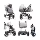 Kolica za bebe BBO Matrix - Siva dečija kolica za aktivnu šetnju i sve terene
