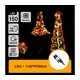 Aigostar - LED spoljni božićni bor 150xLED/230V 1,8m IP44 crno/zlatno toplo belo