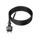 shumee Priključni kabel 4 m z ravnim vtičem 250 V 16 A 3 x 2,5 mm2 IP44 H05VV-F PP-40H črne barve W-98395