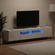 vidaXL 3-delni LED TV omarica Bela visok sijaj Inženirski les
