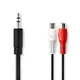 Nedis Stereo avdio kabel | 3,5 mm Hane | 2x RCA Hona | ponikljana | 0,20 m | Okrogla | Lada