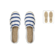 HERSIG Ženske espadrile sa prugama JUTE NAVY STRIPES plavo-bele