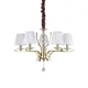 Ideal Lux - Luster na lancu PEGASO 5xE14/28W/230V prečnik 72 cm zlatna