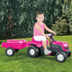 Dolu Traktor na pedale s prikolicom Jednorog, Rozi, 52x144x45 cm