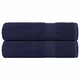 Vidaxl Kopalne brisače FROGN 2 kosa temno modre 100x150 cm 360 g/m2