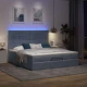 vidaXL vidaXL Otomanski posteljni okvir z vzmetnicami siv 180x200cm žamet, (21653483)