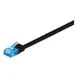 MicroConnect U/UTP CAT6A 1M črna ploščata žica, V-UTP6A01S-FLAT