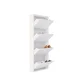HANAH HOME Ormar za cipele 4 Piece Metal White