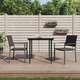 Vrtne stolice 2 kom crne 54 x 62,5 x 89 cm od poliratana