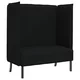 Sofa s visokim naslonom 101cm Crna tkanina