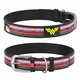 WAUDOG Usnjena ovratnica Wonderwoman DC COMICS črna, rdeča 26-35 cm, širina: 15 mm
