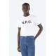 Bombažna kratka majica A.P.C. Vpc Blanc