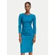 Rinascimento Cocktail obleka CFC0130327003 Modra Slim Fit