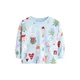 Next Majica Christmas pastelno modra / zelena / rdeča / bela