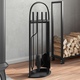 Vidaxl Komplet orodja za kamin 5 kosov 23x15x66 cm jeklo