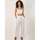 Jaded Rose Ženske pantalone Lilo, Bele