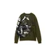 Desigual Pulover temno zelena/mešane barve