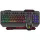 Set Tastatura+Miš+Podloga Marvo CM306 3in1 gejmerski set sa površinskim osvetljenjem crno/crveni