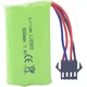 YUNIQUE GREEN-CLEAN Litijeva baterija 7,4 V 500 mAh z visoko hitrostjo - združljiva z EC16 DE85 za daljinsko vodene čolne, modele ladij in avtomobilov - 1 kos