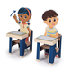 Školska klupa s učenicima Classroom Smoby dva stolića i dvoje djece s pomičnim rukama