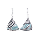 SUNSEEKER Bikini zgornji del svetlo modra/črna/bela