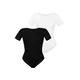 TEYLI Bodi Shirty  črna / off-bela