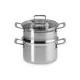 Parni lonec CLASSIC 20 cm, 4 l, srebrna, nerjaveče jeklo, Le Creuset