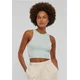 Womens Cropped Rib Top - mint