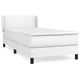 Vidaxl Box spring postelja z vzmetnico bel 90x190 cm umetno usnje