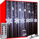Božićna svjetla svjetlosna zavjesa 138 LED hladno bijela 8 funkcija USB zvjezdice i snježne pahulje