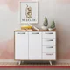Hanah Home Komoda Waga 100x82x35cm Hrast-Bela