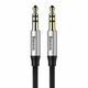 Yiven M30 AUX stereo avdio kabel kabel 3,5 mm moški mini jack 1 m srebrno-črn
