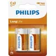 PHILIPS BATERIJA C - LONGLIFE BLISTER 2 KOS (R14)