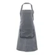 Kitchen apron, 70 x 85 cm, Stella, black - Tiseco
