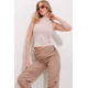 Trend Alacati Stili Ženska bluza bez rukava ALC-X11497, Rolka, Bež