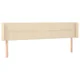 Vidaxl Vzglavje z ušesi krem 163x16x78/88 cm blago